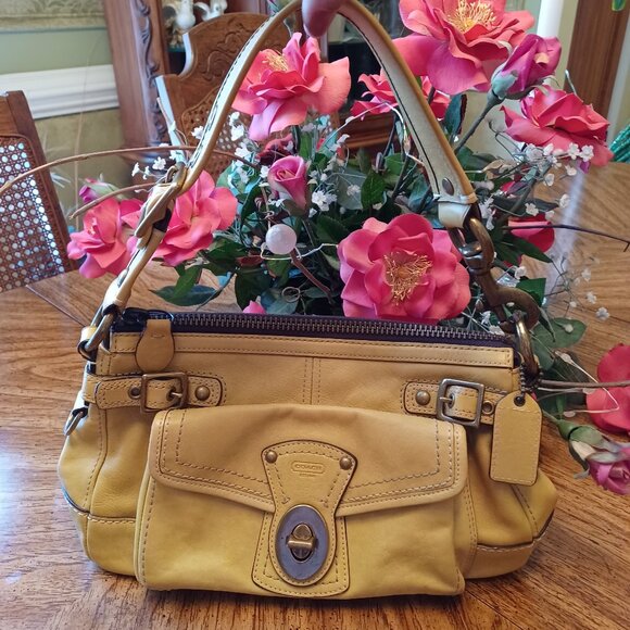 Coach 65th Anniversary Legacy Yellow Leather Satchel - Picture 1 of 12